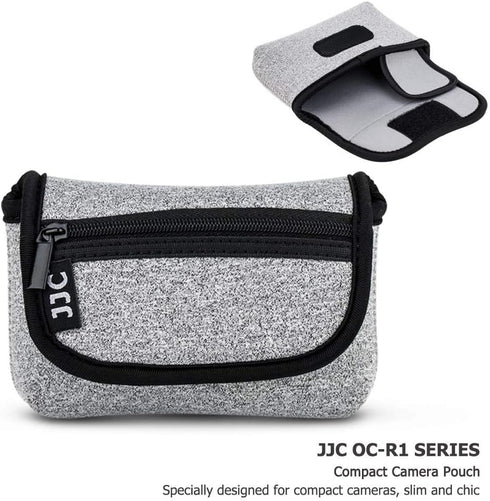 JJC Compact Camera Case Travel Pouch Sleeve for Sony ZV-1 II ZV1II ZV1F ZV-1F ZV1 RX100 VII VI VA Canon G7X G5X G9X SX740 Olympus TG-7 TG-6 TG-5 TG-4 Fujifilm XP130 XP140 XP90 Ricoh GR III II & More