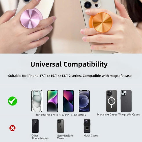 Grippopso 17 16 15 14 13 12 for Magsafe Phone Grip, Magnetic Phone Grip Holder, Magnetic Collapsible Expandible Mobile