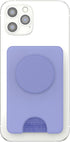 PopSockets Phone Wallet with Expanding Grip and Adapter Ring for MagSafe, Wireless Charging Compatible, Deep Periwinkle