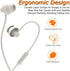 Sleeping Headphones, in-Ear Soundproof Earplug Soft Earbuds with Mic Noise Cancelling Sleep Earphones Earpods for Side Sleeper, Insomnia, Snoring, Air Travel, Bedtime Listening… (White)