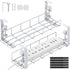 Under Desk Cable Management Tray, 15.7'' White Steel Cable Organizers, Wire Management Rack, 2 Pack