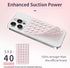 Mnyatr 2 Pack Silicone Suction Cup Phone Case Mount Double Sided, Sticky Phone Grip with Higher Suction Power for Cell