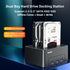 MAIWO 2.5 3.5 Inch 3X 3.0 48TB Dual Bay Hard Drive Docking Station with Offline Clone for SATA HDD SSD, USB Hub