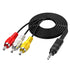 SZMXUCK 3.5mm 1/8" 3 TV,Smartphones,MP3, (5ft/1.5m) to RCA Camcorder Handycam AV Audio Video Output Cable, TRRS to RCA