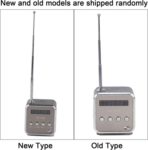 Music Player Mini Speaker, Portable FM Radio Stereo PC Fashion Support Card and U Disk (Black)