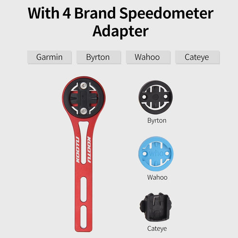 KOOTU Aluminium Alloy Bicycle Computer Mount, Compatible with Garmin Edge, Wahoo Elemnt, Bryton, and GoPro