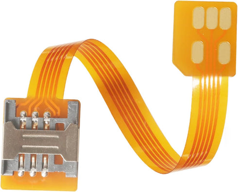 PinQiongZhe Micro SIM to Micro SIM Adapter Kit, Male-to-Female Extension Cable, Flexible Flat