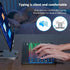 Ultra-Slim Bluetooth Keyboard and Mouse - Portable Mini Wireless Keyboard Rechargeable 7-Color Backlit for iPad iPhone