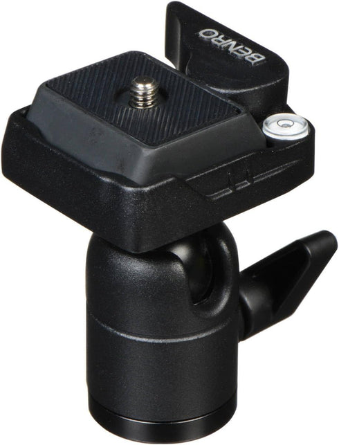 Benro (BH00) Compact Single-Action Ball Head Lightweight Aluminum Design with Arca-Compatible Quick Release Plate