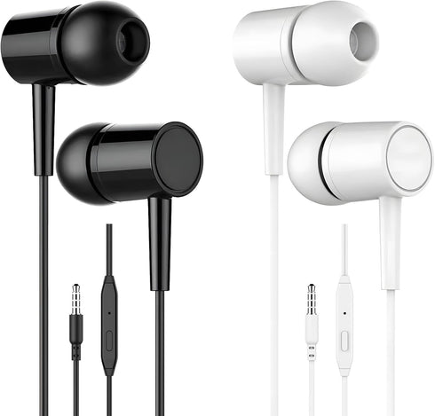 Koeleuok Wired Earbuds with Microphone - HD Stereo Sound, Deep Bass, Clear Calls,