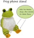 TANG SONG Adorable Hand-Carved Wooden Frog Phone Stand - Cute Tablet Holder