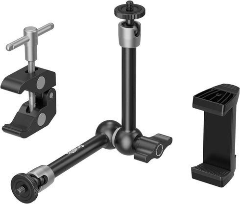SMALLRIG Clamp w/ 1/4" and 3/8" Thread Holes, 9.8 Inches Adjustable Friction Power