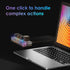 Macro Pad Programmable Keypad, Customized 3-Key Mini Mechanical Gaming Keyboard, One Handed RGB LED Backlit with Knob