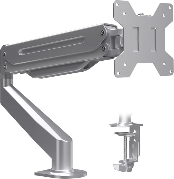Suptek Monitor Mount, Gas Spring Single Monitor Arm Desk Mount, Fully Adjustable Fits 17-27 inch Monitors, Weight
