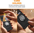 TCL 30 XL T701DL Phone Case with Tempered Glass Screen Protector, Card Holder with Ring Stand, Black