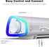 SOULION R30 Computer Speakers, USB Powered 3.5mm AUX Small Speakers with Colorful LED Lights for Desktop Laptop White