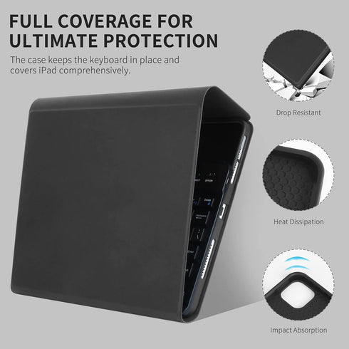 Keyboard Case for iPad Air 11 inch 2024 (M2) & iPad Pro 11 inch (4th/3rd/2nd/1st) Gen 2022, Detachable Bluetooth