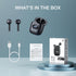 T11 Wireless Earbuds with LED Power Display for iPhone Android, 50H Play Time, Waterproof Bluetooth Mic (Black)