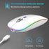 TENMOS Wireless Bluetooth Mouse, LED Slim Dual Mode Rechargeable Silent Mouse with Type C Adapter