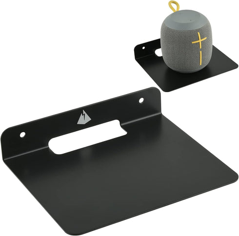 TXEsign Small Floating Shelves, 6" Speaker Shelf-2 Pack, Metal Mount Shelves for Bluetooth Speaker, Webcam, Cell