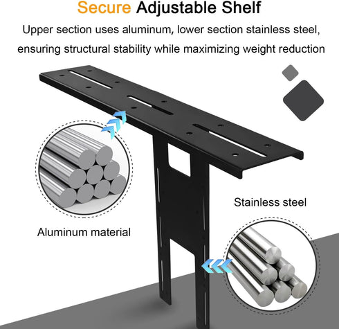 IFCASE 75mm 100mm Above/Behind Desk Monitor Shelf Mount Holds SLR Camera, Light Webcam, Microphone Fits VESA Compatible