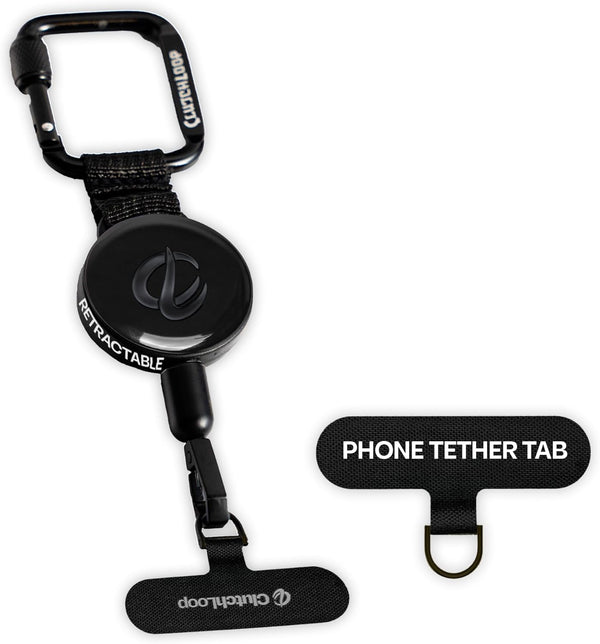 ClutchLoop Anti-Theft Phone Tether - Universal Adhesive Anchor, Retractable Steel Line and