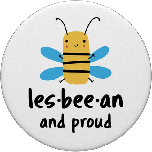 Lesbeean and Proud Bee Lesbian Pop Socket, Gay Pride LGBT PopSockets Standard PopGrip