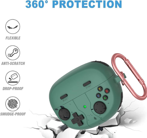 Silicone Case with Cleaning Kit for Bose Ultra Open Earbuds, Cute Game Design Soft Protective Cover Compatible with Bose