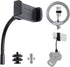Leenconghui Universal Phone Holder for Ring Light, 1/4"-20 and Hot Shoe Adapter, Flexible