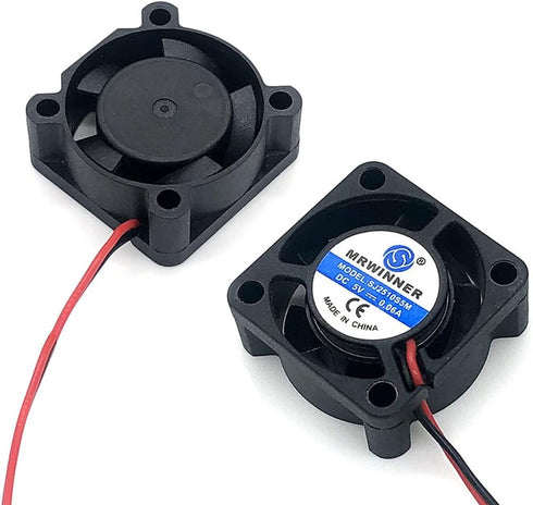 Zittop 25mm X 25 X 10 Brushless Cooling Fan, 2 Pieces, Small Micro Flow CFM, 12v C11