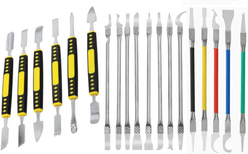 Metal Spudger Pry Tool with IC Chip Repair Tools, Thin Blade CPU Remover, 19 Pieces Pry Tools for Electronics