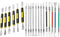 Metal Spudger Pry Tool with IC Chip Repair Tools, Thin Blade CPU Remover, 19 Pieces Pry Tools for Electronics