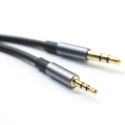 Black 3ft Gold Plated Design 3.5mm Male to 2.5mm Male Car Auxiliary Audio Cable for Apple, Android, Tablet