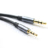Black 3ft Gold Plated Design 3.5mm Male to 2.5mm Male Car Auxiliary Audio Cable for Apple, Android, Tablet