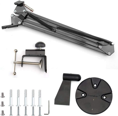 AceTaken 2in1 C920 C920s C922x C930e C925e Webcam Stand Kit, Wall Mount and Clamp Arm Holder for Logitech Brio