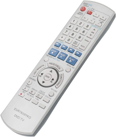 EUR7659YKO Replacement Remote Control for Panasonic DVD Recorder DMR-ES15, DMR-ES30V, DMR-E35V, DMR-ES10