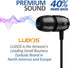LUDOS Clamor 2 PRO Wired Earbuds, Noise Isolating Earphones with Microphone, Memory Foam for iPhone, Samsung, Kids