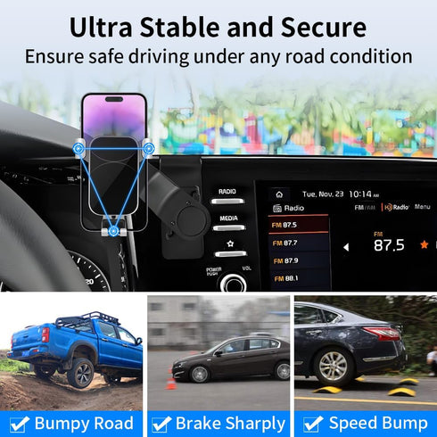 LUNQIN 2021-2023 2021 2022 2023 2024 Car Phone Holder for Kia Sorento and Kia Sorento Hybrid Auto Interior Accessories