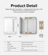 Ringke Side Slot Card Holder for Phone Case, Business Card Holder for iPhone, Galaxy, and Pixel, Clear Mist