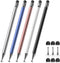 Stylus (5 Pcs), 2-in-1 Stylus Pen for Touch Screen, High Precision and Sensitivity, Suitable for iPhone/iPad/Android