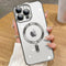 ZIYE iPhone 15 Pro Max Case - Luxury Clear Plating, Soft TPU Bumper, Full Camera Protection, MagSafe Compatible (6.7")