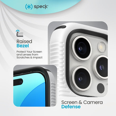 Speck 16 CandyShell Grip Case - iPhone Pro Slim MagSafe - White/Black