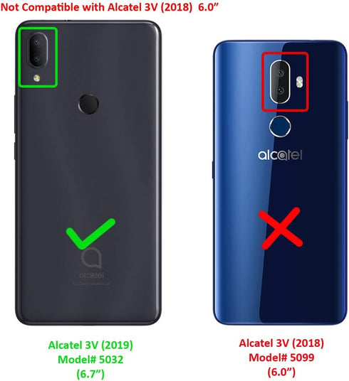Alcatel 3V (2019) 5032W Hybrid Phone Case with Ring Stand - RS2 Gold