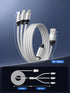 Multi Charging Cable by Aioneus - (3Pack 4FT) Multi USB Charger Cable 3 in 1 Universal Nylon Multiple Charging Cord