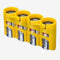 Powerpax Slimline CR123 Battery Storage Caddy, Yellow, Holds 4 Batteries (Not Included)