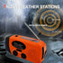 5000mAh Weather Emergency Radio, Portable Solar AM/FM/NOAA Hand Crank Radio with SOS, Power Bank (Orange)