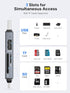 Dockteck SD Card Reader, 5G Super Speed USB3.0, 3-Slot USB A/C to SD/Micro SD/USB A Memory Card Reader for UHS-I