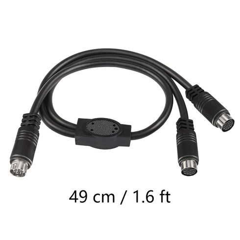 1.6FT/50CM 10 10 2 CERRXIAN S-Video Pin Mini DIN Y Splitter Connector Cable Pin S-Video Male to Female Y Splitter