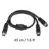 1.6FT/50CM 10 10 2 CERRXIAN S-Video Pin Mini DIN Y Splitter Connector Cable Pin S-Video Male to Female Y Splitter