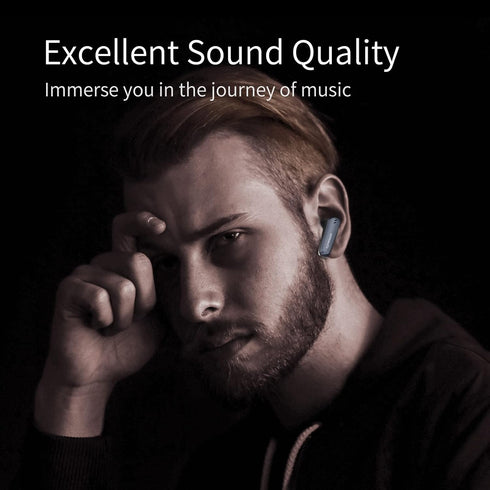 S4 Wireless Earbud, Bluetooth 5.2 Headphones with Hybrid ANC+ENC, IPX5 Water Resistant, 24Hrs Playtime (Black)